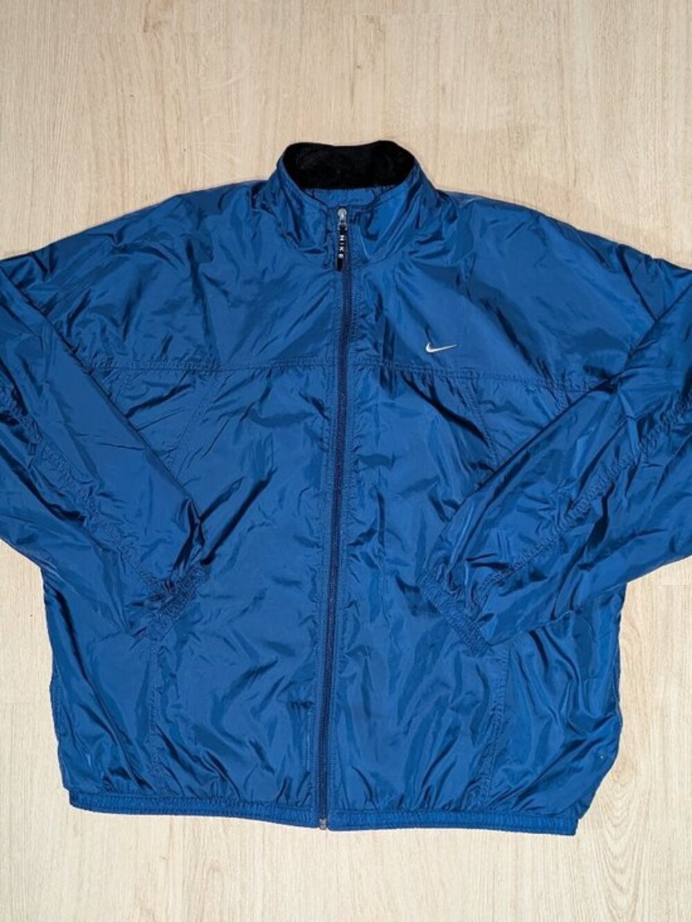 Vtg 1999 Nike Shiny Nylon Windbreaker Track Suit 2 Piece Set Blue XXL